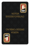 NBF kort, sort - pakke med 12 stokker