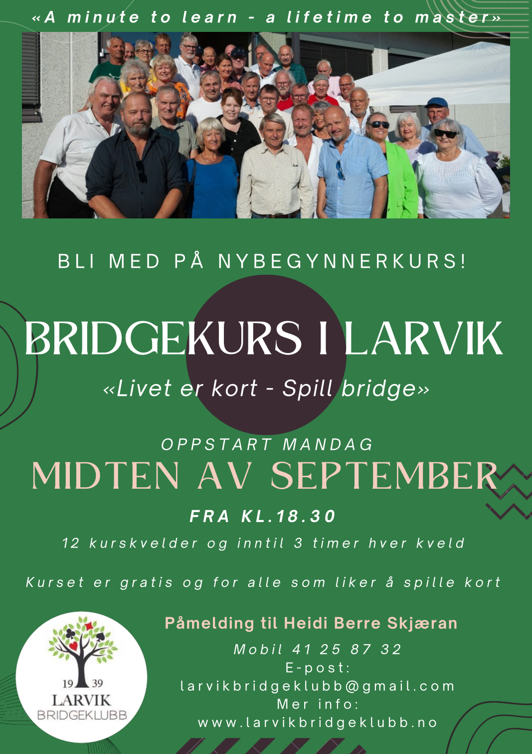 Bridgekurs for nybegynnere
